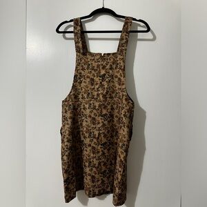 NWOT Womens sleeveless floral overall dress